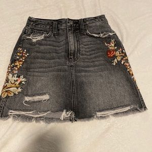 abercrombie and fitch grey denim skirt.